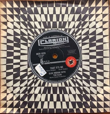 Glen Ingram & Clan That It's Me / Take This Hammer  1967 Oz 45 Promo - Image 1 of 3