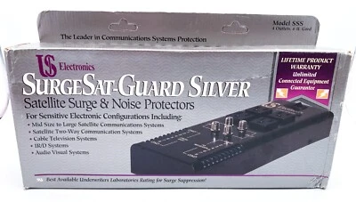 SurgeSat-Guard Silver Satellite Surge Noise Protector Us Electronic Model SSS - Image 1 of 3