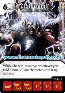 Shazam! Wisdom of Solomon #98 - Justice League - DC Dice Masters - Picture 1 of 1