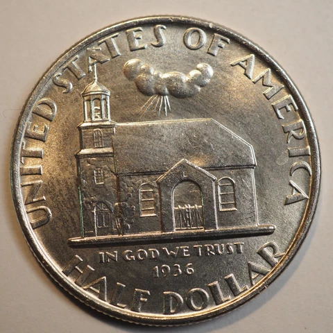 1936/1938 (AKA 1936) DELAWARE TERCENTENARY HALF DOLLAR - FREE SHIP! A4018 Cover