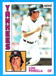 Lou Piniella card # 408 - 1984 Nestle New York Yankees (nrmt) A - Picture 1 of 2