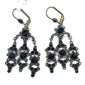 Ohrringe schöne Michal Negrin Kristalle Blumen Made in Israel - Bild 1 von 10