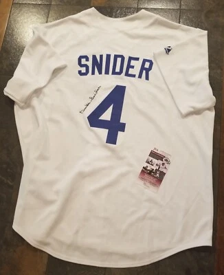 Camiseta firmada por Duke Snider - JSA - Brooklyn Los Angeles Dodgers Salón de la fama Foto 1 de 4