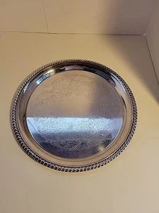 Wm Rogers 12-1/4" Silver Plated Serving Tray - Picture 1 of 8