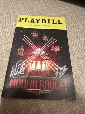 Moulin Rouge Signed Holiday Broadway Playbill - Image 1 of 4