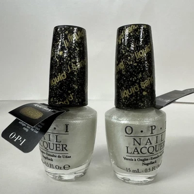 2 X Esmalte de Uñas OPI - HL E21 - Arena Líquida, SOLITARIO, PERLA BRILLANTE Foto 1 de 4
