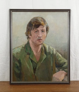 Vintage Portrait of Seaport Docker, Ölgemälde, ukrainischer Künstler Varnovitski - Bild 1 von 13