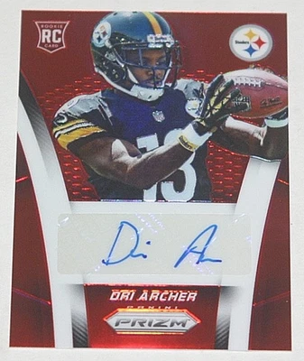 2014 Panini Prizm Football Red Prizm Rookie Auto #AR-DA - Dri Archer (RC)  10/40 - Image 1 of 2