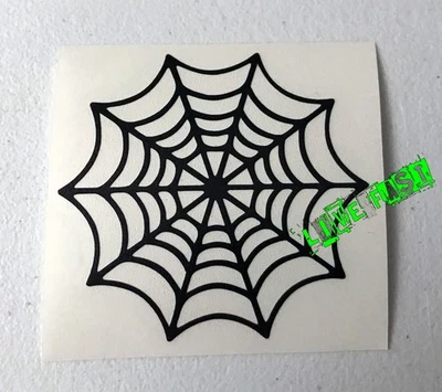 SPIDER WEB DECAL STICKER VINYL biker custom chopper motorcycle bagger fairing - Image 1 of 3