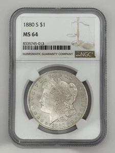 Dólar de plata Morgan 1880 S NGC MS64 - Imagen 1 de 4