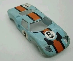 Aurora AFX T-Jet Ford GT Azul/Naranja/Negro Vintage Escala HO ¡SOLO CARROCERÍA! - Imagen 1 de 8