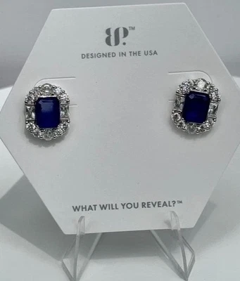 Bomb Party Earrings "Sunlit Whispers" ER73002 Twilight Sapphire / Quartz Rhodium - Image 1 of 2