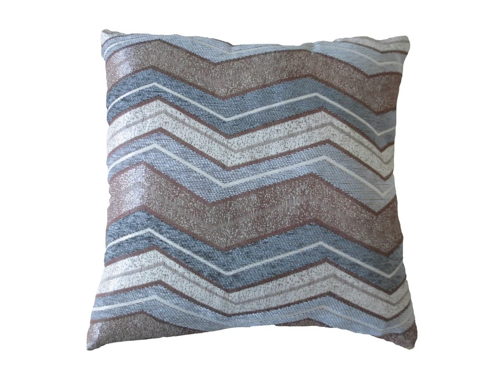 Almohada Indiana Chenille Zig Zag Chevron Patrón Acento Decorativo Foto 1 de 1