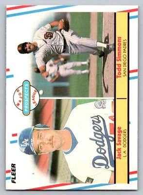 1988 Fleer #650 Jack Savage / Todd Simmons - Image 1 of 2