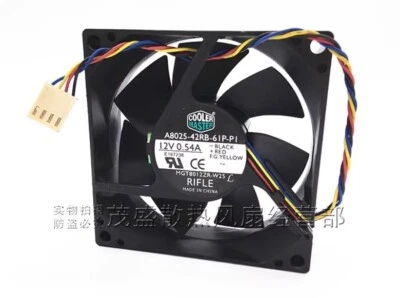 Cooler Master A8025-42RB-61P-P1 8025 DC12V 0.54A 8CM 4-Wire PWM Temperature Cont - Image 1 of 4
