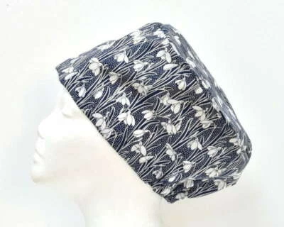 Snowdrops Navy Dots Theatre Nurse Hospital ODP Vet Surgical Surgeon Paediatric