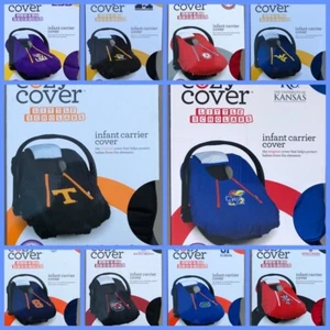 Choose NCAA Teams COZY COVER “Little Scholars” Fleece Lined Infant Carrier Cover - Picture 1 of 61