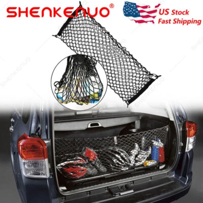 1X Accessories Universal Car Trunk Cargo Net Storage Envelope Style Elastic Mesh - Image 1 of 4