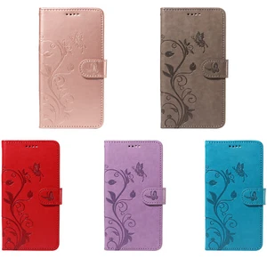 Apricot Tree Embossed PU Leather Flip Wallet Case Phone Cover for iPhone 15 14 7 - Picture 1 of 18