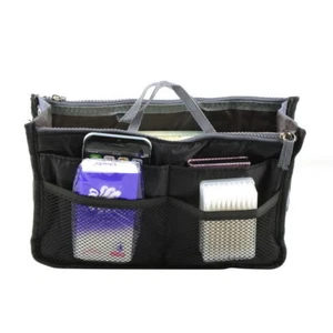 1 black Travel Insert Handbag Organizer Purse Large Liner Organizer Tidy UNISEX - Picture 1 of 4