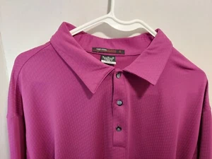 Nike Golf Tiger Woods Collection Geometric Pattern Print Polo Purple Magenta XL - Bild 1 von 6