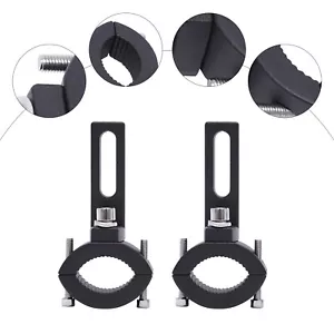 2X Motorcycle Spot Fog Driving Light Fork Mount Clamp Bracket Headlight Holder - Picture 1 of 19