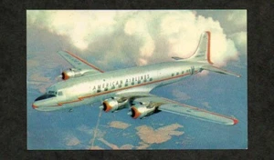 AMERICAN AIRLINES Airline Issued Unused Chrome Postcard DC-6 In Flight VG++ - Picture 1 of 1