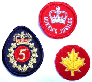 Parches CANADÁ QUEENS PLATA JUBILEO 1977 - Imagen 1 de 2