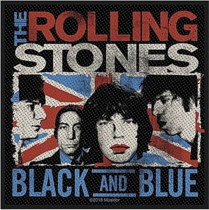 Rolling Stones Black And Blue  100mm square sew-on cloth patch  (rz) - Picture 1 of 1