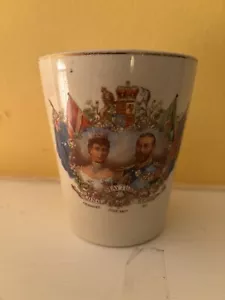 Commemorative Beaker Honoring Coronation of King George VI, Queen Mary 1911 - Picture 1 of 6