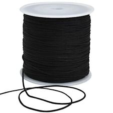 1mm X 100 Yards Black Nylon Cord Satin String For Bracelet Jewelry Making Rattai