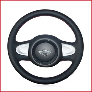 DIY Black Genuine Leather Non-slip Car Steering Wheel Cover for Mini Coupe 2013 - Picture 1 of 6