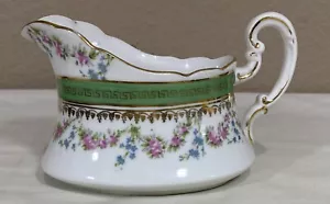 CREMA FLORAL Y FILIGRANA DORADA IMPERIAL CROWN CHINA AUSTRIA - Imagen 1 de 6