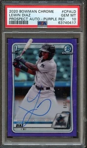 BB - 2020 - Bowman Chrom - lila - 218/250 - #CPALD - Lewin Diaz - PSA 10 - Bild 1 von 2