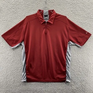 Nike Sphere React Mens XL Crimson Red Short-Sleeve 1/4 Zip Pullover Shirt - Picture 1 of 10