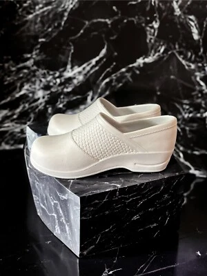 Zuecos cómodos de enfermería Landau Foot Worx blancos sin cordones zapatos talla 5 EU 35 nuevos Foto 1 de 4