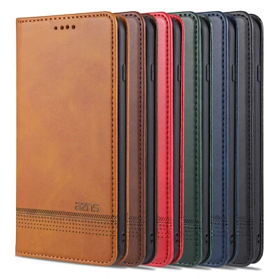 Leather Wallet Magnetic Stand Card Phone Case For iPhone 16 15 11 12 14 Pro Max - Image 1 of 4