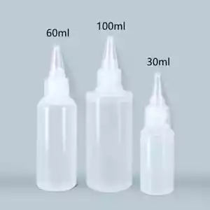 Empty Plastic Glue Bottles Pe 30-100Ml Squeeze Ink Oil Pigment Containers New - Picture 1 of 9