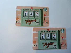 STARBUCKS SPECIAL EDITION LAS VEGAS SLOT MACHINE RELOADABLE CARD  LOT OF 2, NEW - Picture 1 of 4
