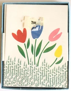 Vintage Sangamon Social Notes Notizkarten & Umschläge Tulpen 8er Pack - Bild 1 von 3