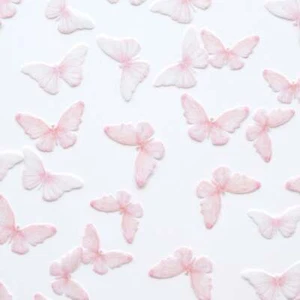 Edible Pre-Cut Wafer Butterfly - Pastel Pink (Mini) - Picture 1 of 3