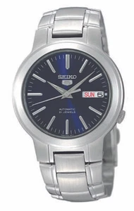 Reloj para hombre Seiko 5 automático esfera azul correa de acero inoxidable 3... - Imagen 1 de 4