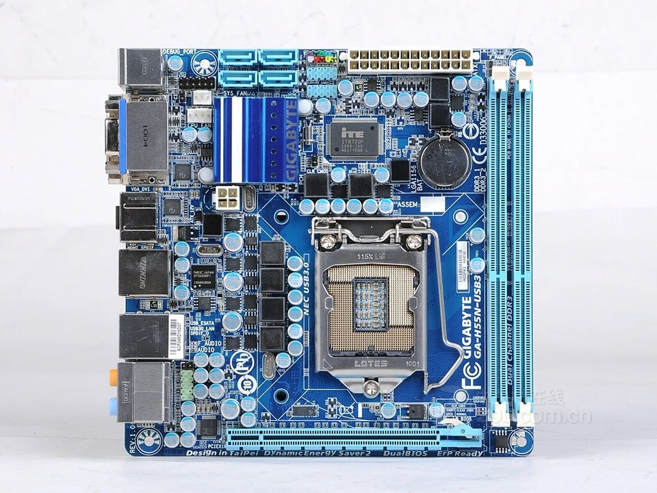 GIGABYTE GA-H55N-USB3 Intel H55 DDR3 LGA 1156 Mini-ITX Motherboard - Image 1 of 4