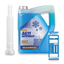 5L Mannol Kühlerfrostschutz Kühlmittel AG11 blau bis (-40°C) + Auslaufschlauch