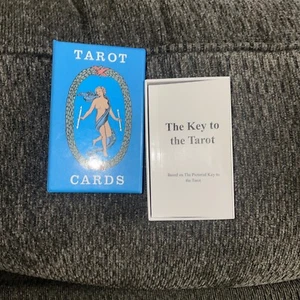 Blue Box Tarot Cards Rider & Company The Key To The Tarot Book - Picture 1 of 6