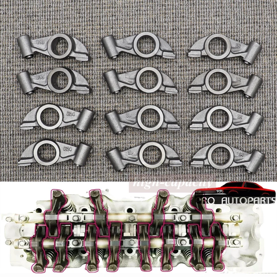 12* Rocker Arms Set Fits For Nissan Pickup 1995-1997 D21 1990-1994 2.4L NRASKA24 - Image 1 of 4