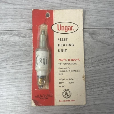 Ungar #1237 Heating Unit, 50 Watt, 120 Volt, AC-DC New Old Stock NIP New In Pack - Image 1 of 4