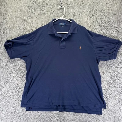 Polo Ralph Lauren Polo Shirt Mens 1XB Blue Soft Touch Short Sleeve Pony Colored - Image 1 of 4