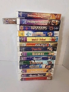 Vintage Walt Disney VHS Sealed Movie Lot- Bambi, Pinocchio, Tarzan & More! - Picture 1 of 13