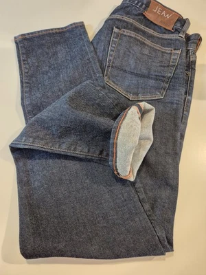 Jean Shop Men's Jim Style Dark Navy Blue Jeans Court Size 33 Barely Worn  - Image 1 of 4